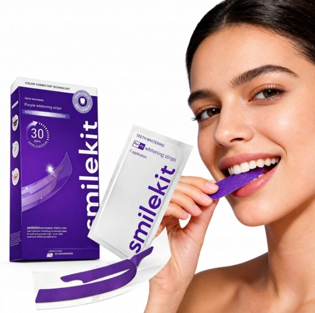 Teeth Whitening With Peroxide - 7/14 Pasang Set Patch Gigi Merek