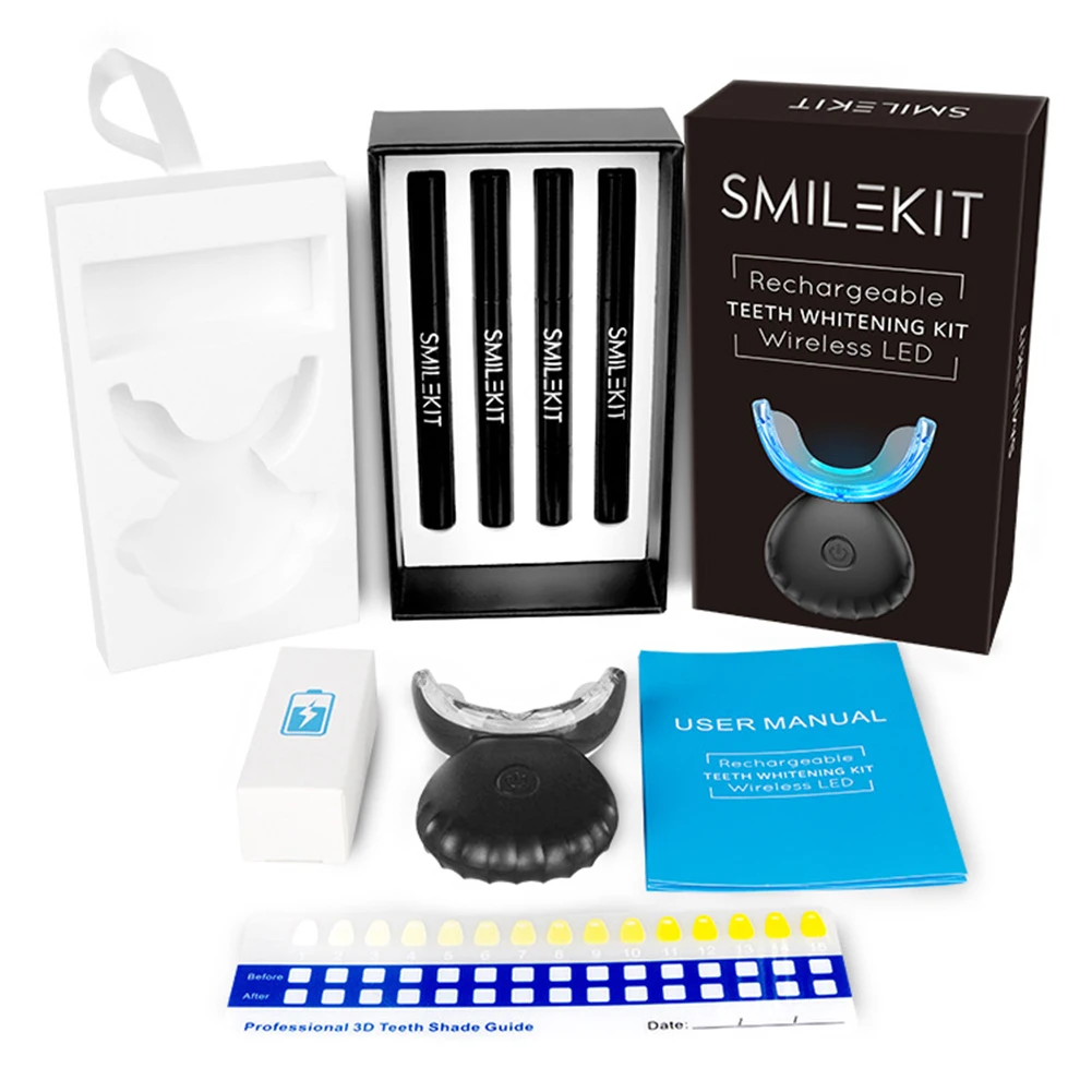 Teeth Whitening With Peroxide - Kit pemutih gigi Mini 16 LED