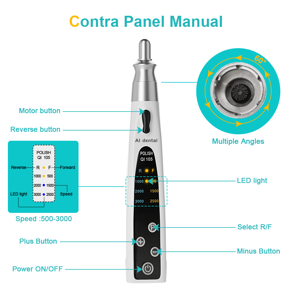 Teeth Whitening Ai - AI-PA-F4/P4 Alat Perawatan Gigi Elektrik Oral