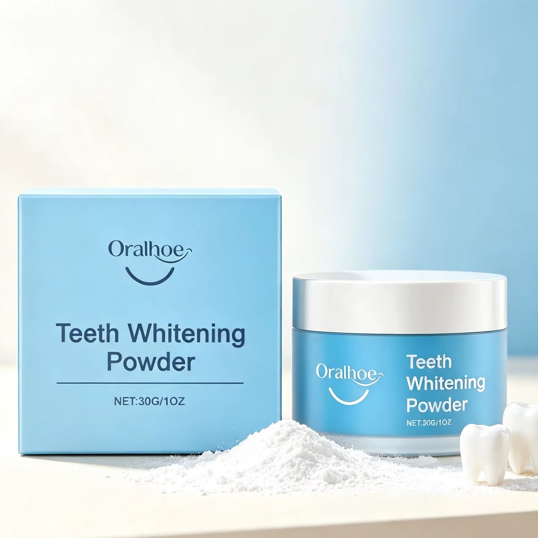 Bubuk Gigi Oralhoe untuk Membe - Teeth Whitening Ai ulasan dan harga