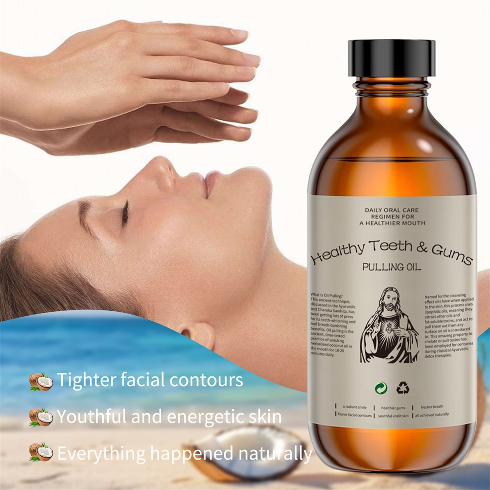 Coconuts Pulling Oil Mouthwash - Teeth Whitening Oil Pulling ulasan dan harga