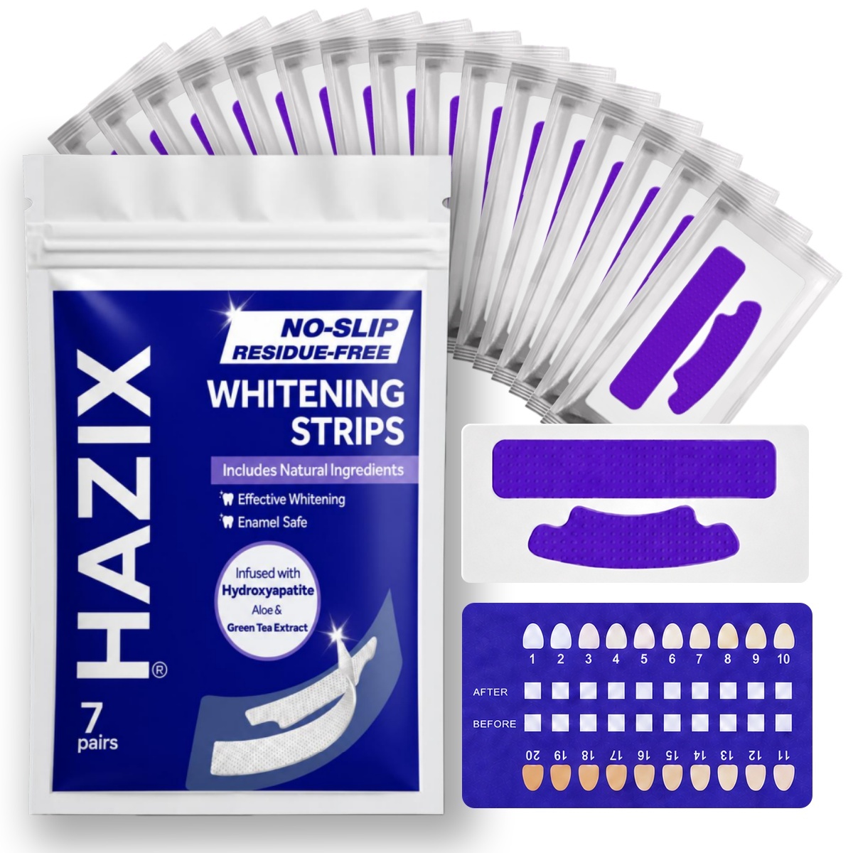 KHAZIX Strip Pemutih Gigi 7 pa - Teeth Whitening Oil Pulling ulasan dan harga